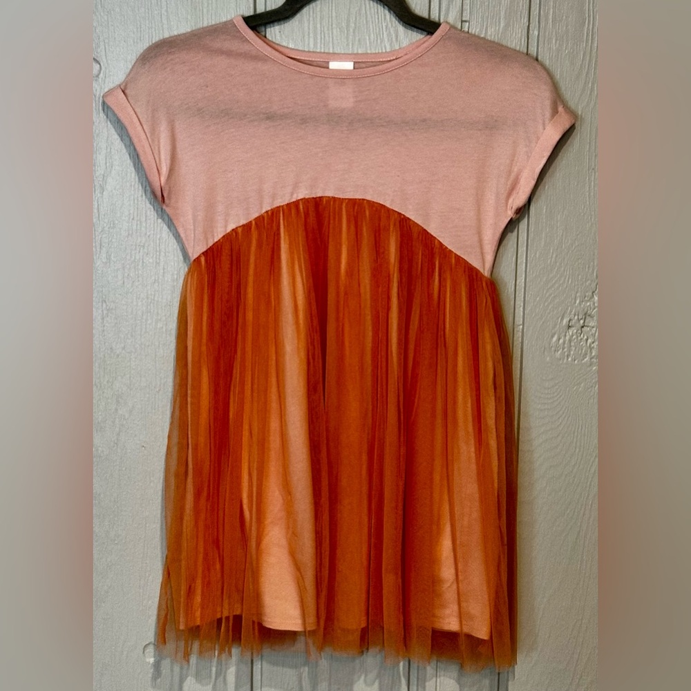 Open Edit Peach Kids Dress